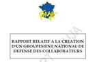 RAPPORT RELATIF A LA CREATION D'UN GROUPEMENT NATIONAL DE DEFENSE DES COLLABORATEURS
