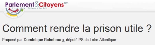 Consultation sur la prison, les peines et leurs modalités d’exécution