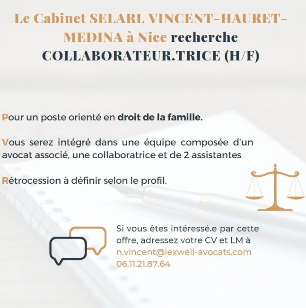 RECHERCHE COLLABORATEUR (H/F)