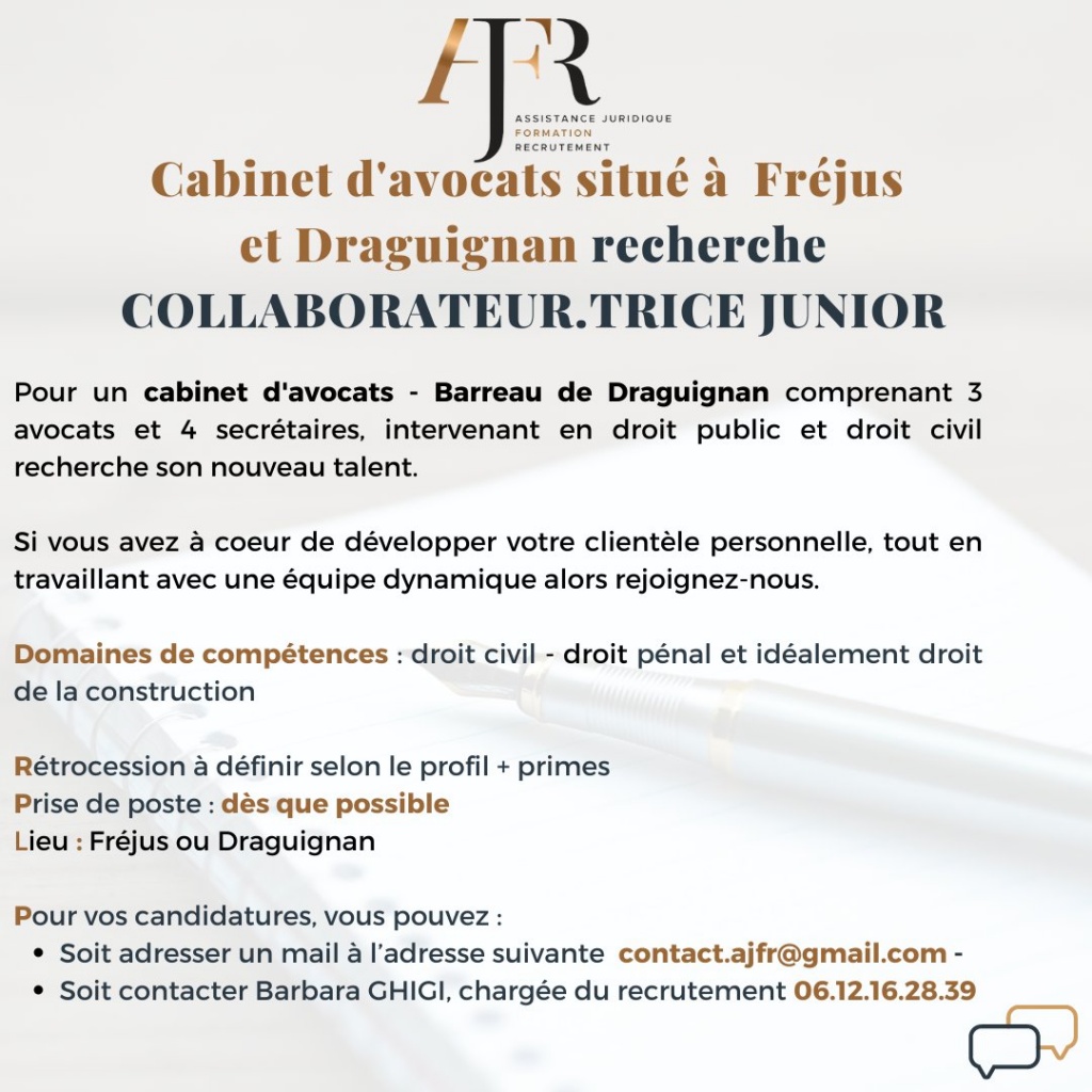 RECHERCHE COLLABORATEUR (H/F)