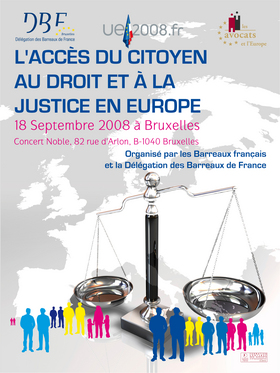 Colloque à Bruxelles le 18 septembre : L’accès du citoyen au droit et à la justice en Europe. 