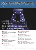 Dans son numéro 56 du mois de juillet 2008, Le Journal des Sociétés accorde une grande interview au nouveau Président de la FNUJA.