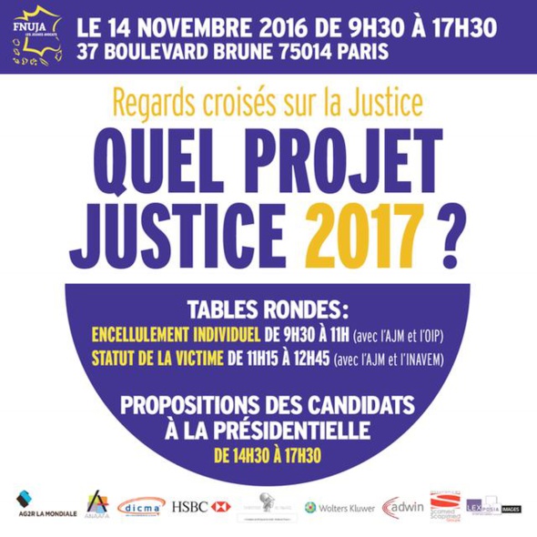 REGARDS CROISES SUR LA JUSTICE - 14 NOVEMBRE 2016