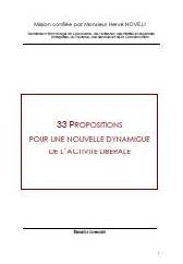 Rapport LONGUET : "33 propositions pour une nouvelle dynamique de l'activité libérale"