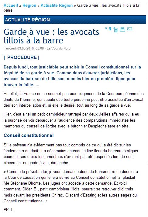 La voix du Nord - le 3 Mars 2010.JPG La voix du Nord - le 3 Mars 2010.JPG
