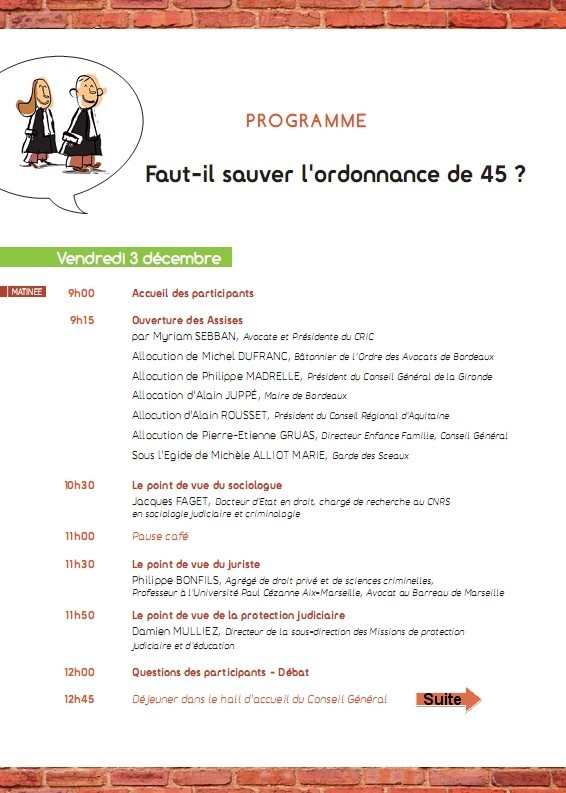 Assises des Avocats d'Enfants - Les 3 et 4 Décembre 2010 à BORDEAUX