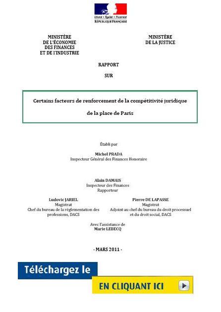 Rapport PRADA sur le renforcement de la compétitivité de la place de Paris - Découvrez le ci-après :