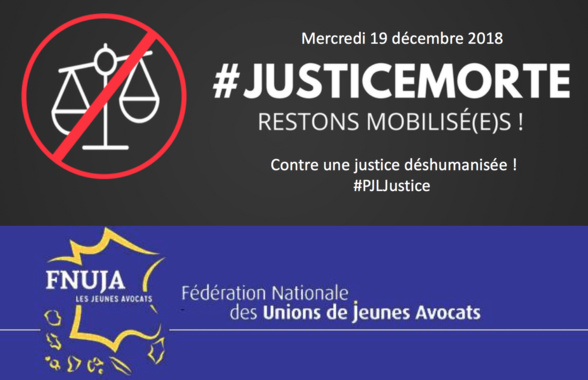 Mobilisation contre le PLJ Justice - Nouvelle journée "Justice morte" le 19 décembre !