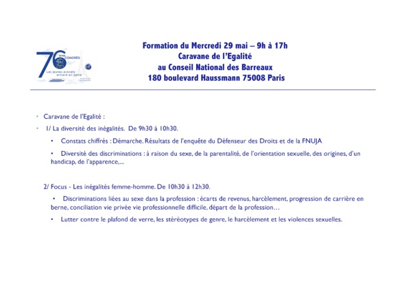 Les jeunes avocats entrent en Seine !  76ème Congrès de la FNUJA à Paris du 29 mai au 2 juin 2019 !!!