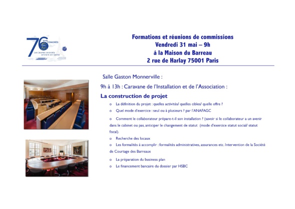 Les jeunes avocats entrent en Seine !  76ème Congrès de la FNUJA à Paris du 29 mai au 2 juin 2019 !!!