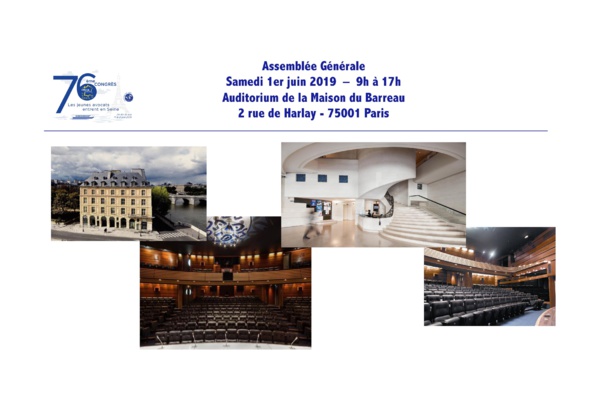 Les jeunes avocats entrent en Seine !  76ème Congrès de la FNUJA à Paris du 29 mai au 2 juin 2019 !!!