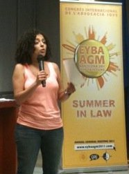 Amina OMAR NIETO, Nouvelle Présidente de l'EYBA Amina OMAR NIETO, Nouvelle Présidente de l'EYBA