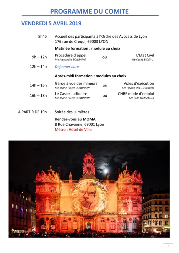 Comité décentralisé FNUJA organisé par l'UJA de Lyon  Comité décentralisé FNUJA organisé par l'UJA de Lyon