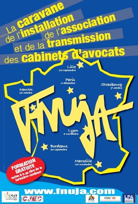 CARAVANE DE L'INSTALLATION, DE L'ASSOCIATION et de la TRANSMISSION DE CABINET D'AVOCATS