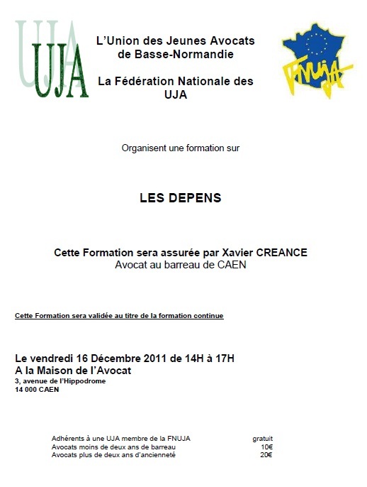 CAEN - Formation : LES DEPENS