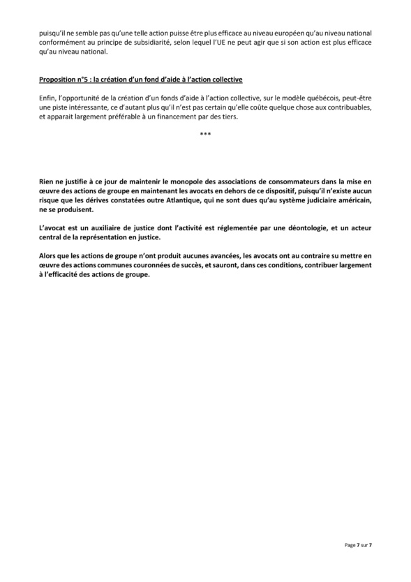 Audition à l'Assemblée Nationale de la FNUJA "action groupe"