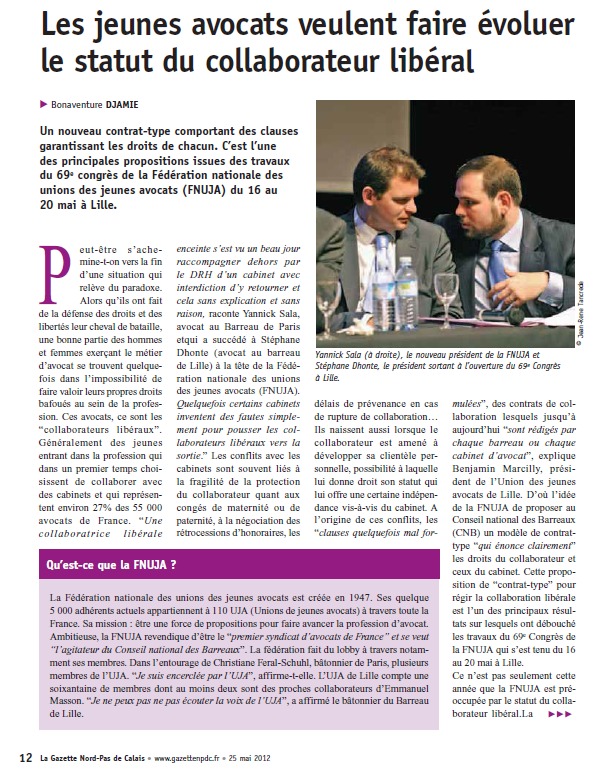 "Les jeunes avocats veulent faire évoluer le statut du collaborateur libéral" "Les jeunes avocats veulent faire évoluer le statut du collaborateur libéral"