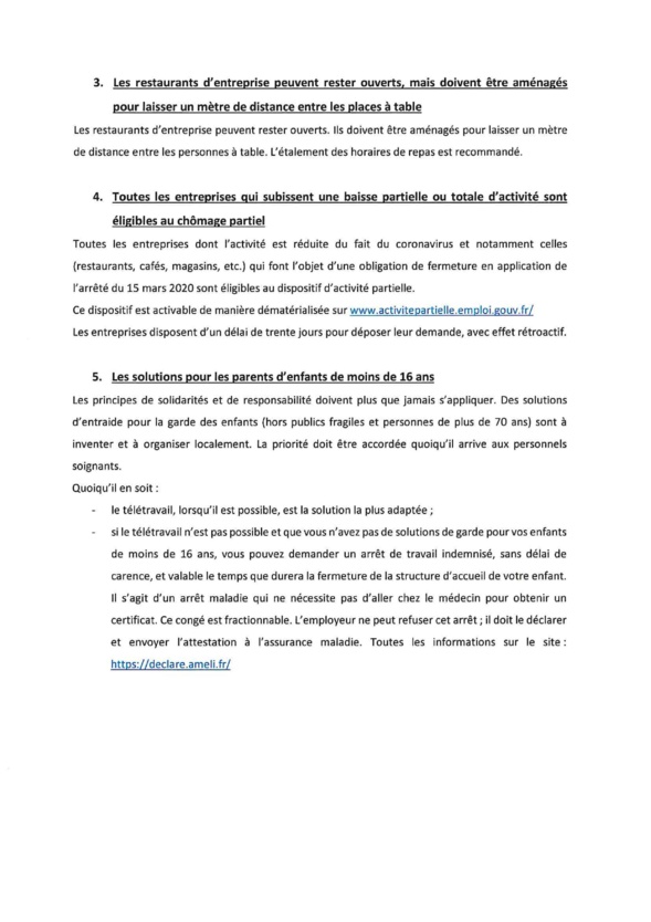 Coronavirus et monde du travail