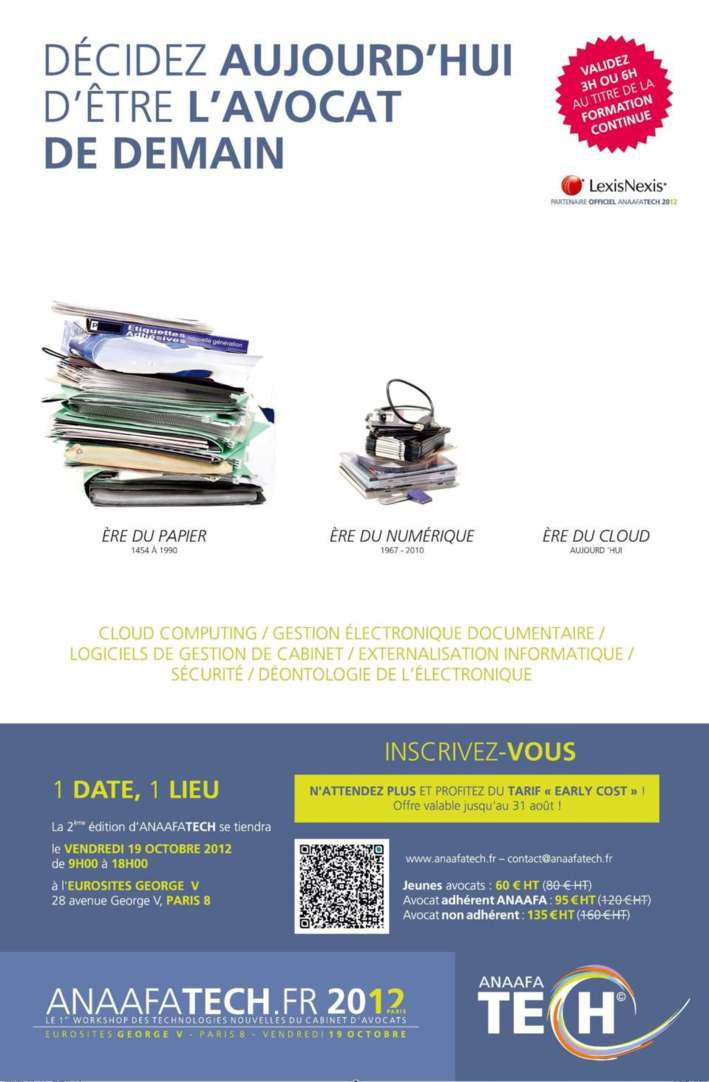 2ème édition de l'ANAAFATECH - Premier Workshop des technologies nouvelles du cabinet d'avocats 2ème édition de l'ANAAFATECH - Premier Workshop des technologies nouvelles du cabinet d'avocats