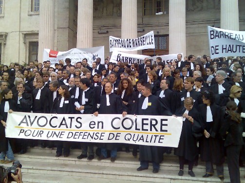 AJ: la FNUJA en première ligne lors de la manif' des Barreaux du Sud-Est