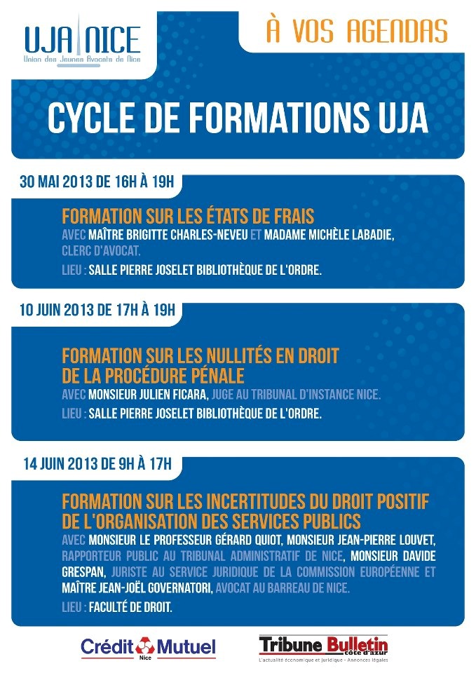 NICE - Cycle de Formations UJA