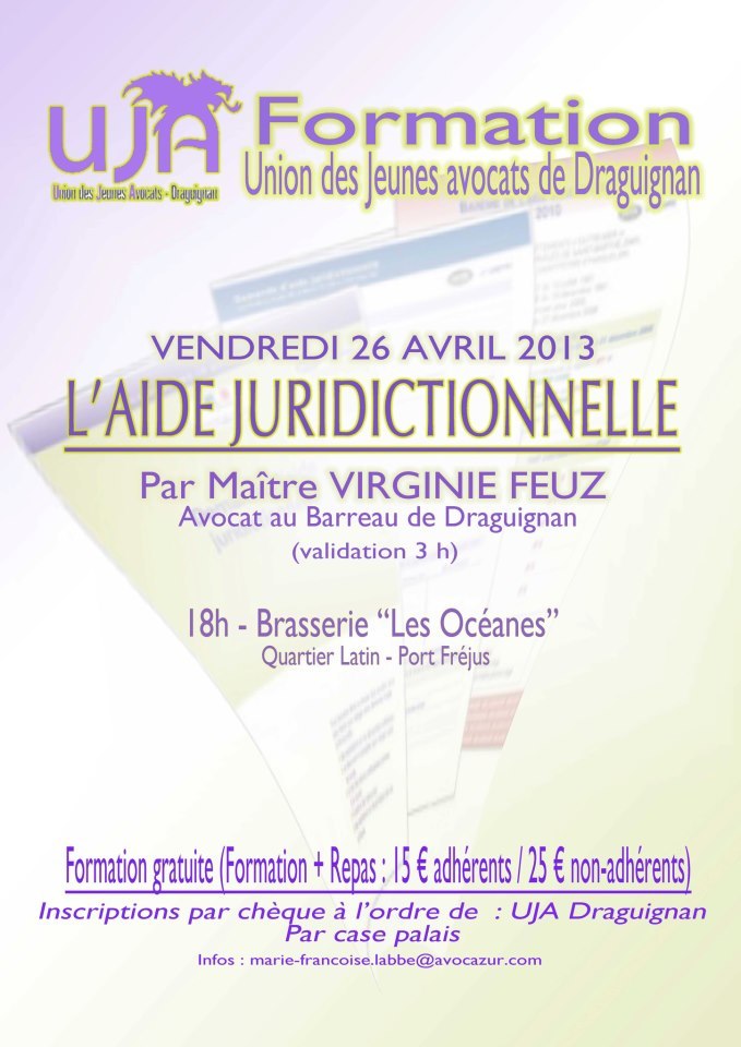 DRAGUIGNAN - Formation : Aide Juridictionnelle, la Pratique