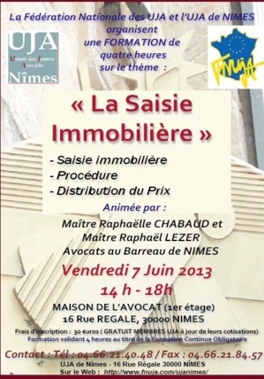 NIMES : Formation : La Saisie Immobilière