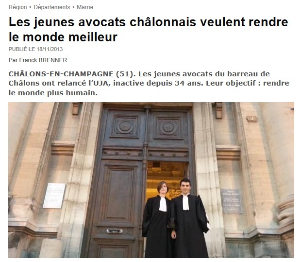 Les jeunes avocats châlonnais veulent rendre le monde meilleur