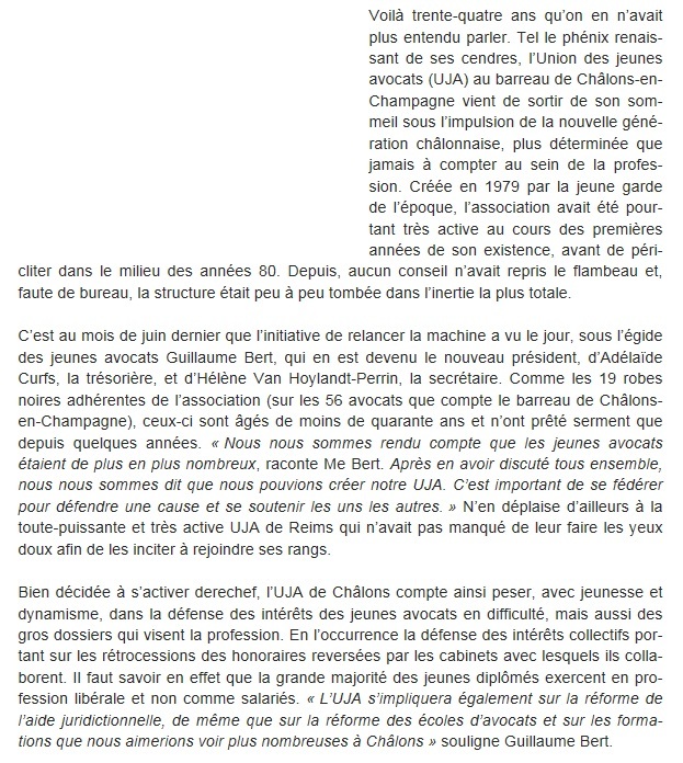 Les jeunes avocats châlonnais veulent rendre le monde meilleur Les jeunes avocats châlonnais veulent rendre le monde meilleur