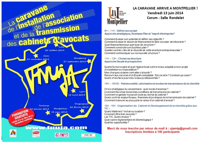 CARAVANE DE L'INSTALLATION : Date supplémentaire !