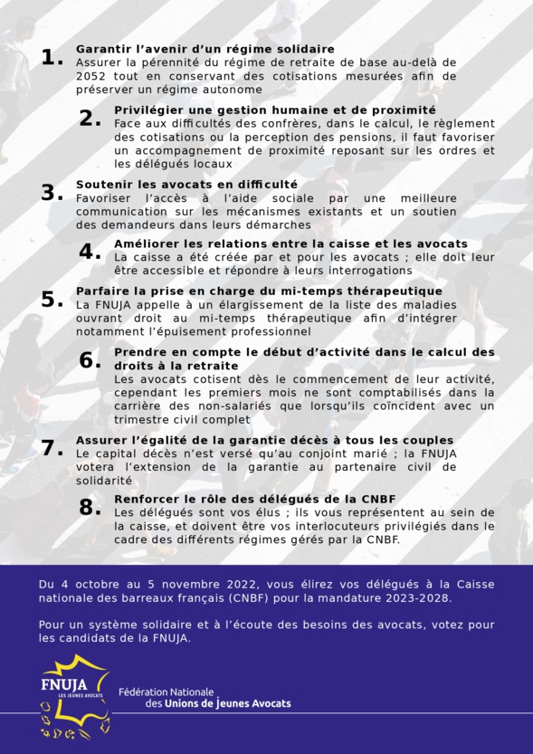 Élections des délégués CNBF 2022 : votez FNUJA !