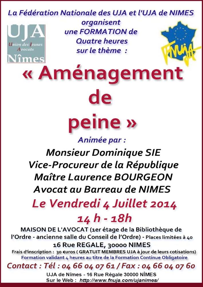 NIMES - Formation: Aménagement de peine
