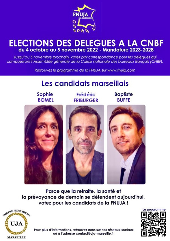 Les Jeunes Avocats - FNUJA - Élections des délégués CNBF 2022 : nos candidats Les Jeunes Avocats - FNUJA - Élections des délégués CNBF 2022 : nos candidats