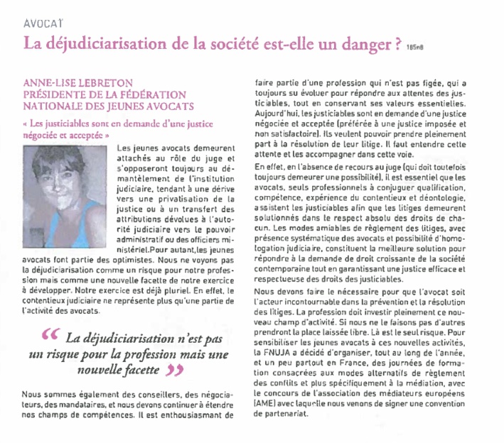 La déjudiciarisation de la société est-elle un danger ?