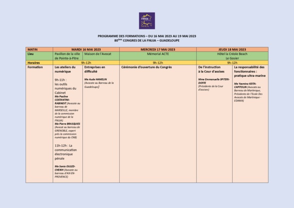 80ème congrès de la FNUJA - GUADELOUPE - An Gwadloup, Défans-la KA sonné ! 80ème congrès de la FNUJA - GUADELOUPE - An Gwadloup, Défans-la KA sonné !
