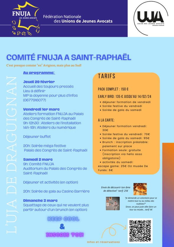 Comité décentralisé de Saint-Raphaël, du 29 février au 3 mars 2024 Comité décentralisé de Saint-Raphaël, du 29 février au 3 mars 2024
