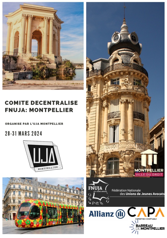 Comité décentralisé de la FNUJA à Montpellier du 28 au 31 mars 2024