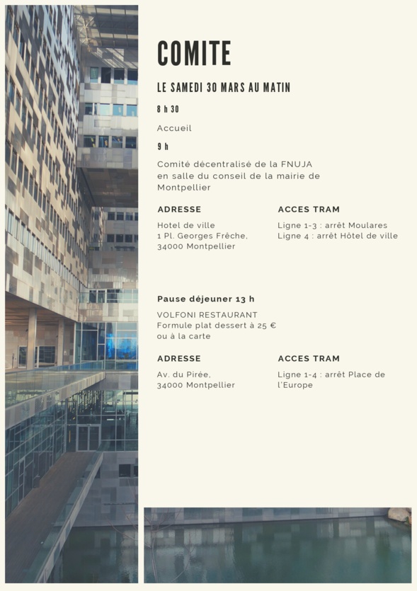 Comité décentralisé de la FNUJA à Montpellier du 28 au 31 mars 2024