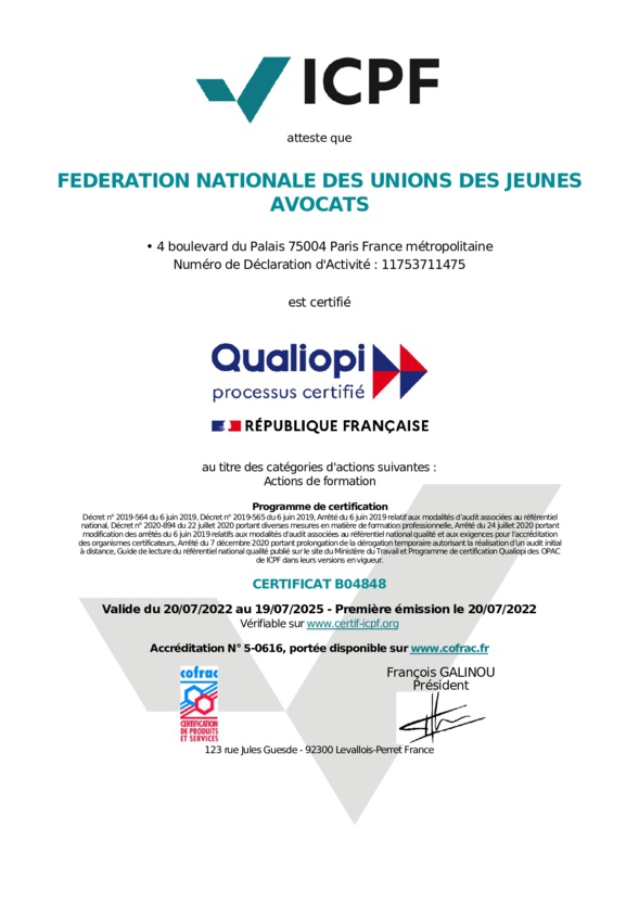 Certification QUALIOPI
