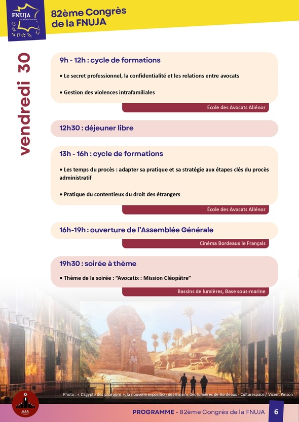 82ème congrès de la FNUJA à Bordeaux : « Jeunes Avocats, Grands crus de Demain » 82ème congrès de la FNUJA à Bordeaux : « Jeunes Avocats, Grands crus de Demain »