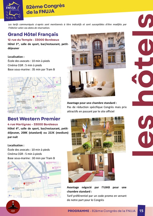 82ème congrès de la FNUJA à Bordeaux : « Jeunes Avocats, Grands crus de Demain » 82ème congrès de la FNUJA à Bordeaux : « Jeunes Avocats, Grands crus de Demain »