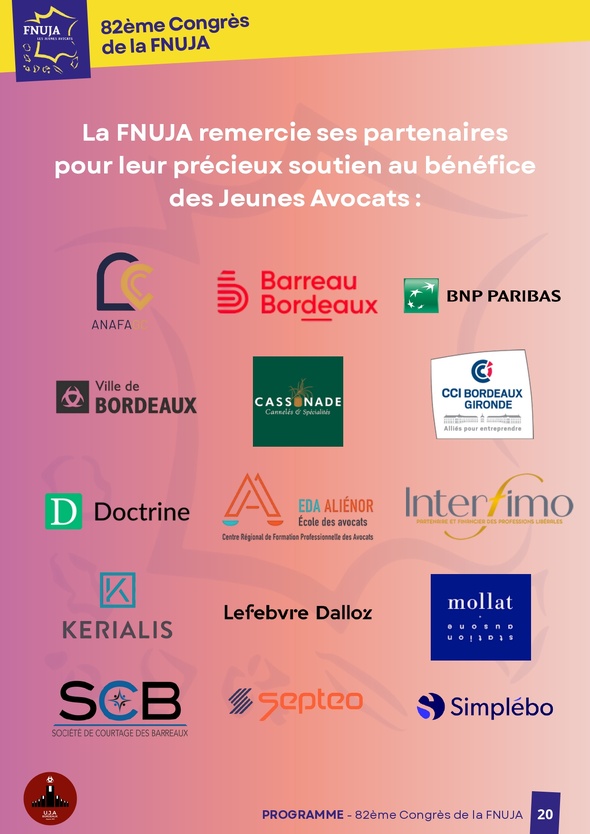 82ème congrès de la FNUJA à Bordeaux : « Jeunes Avocats, Grands crus de Demain » 82ème congrès de la FNUJA à Bordeaux : « Jeunes Avocats, Grands crus de Demain »