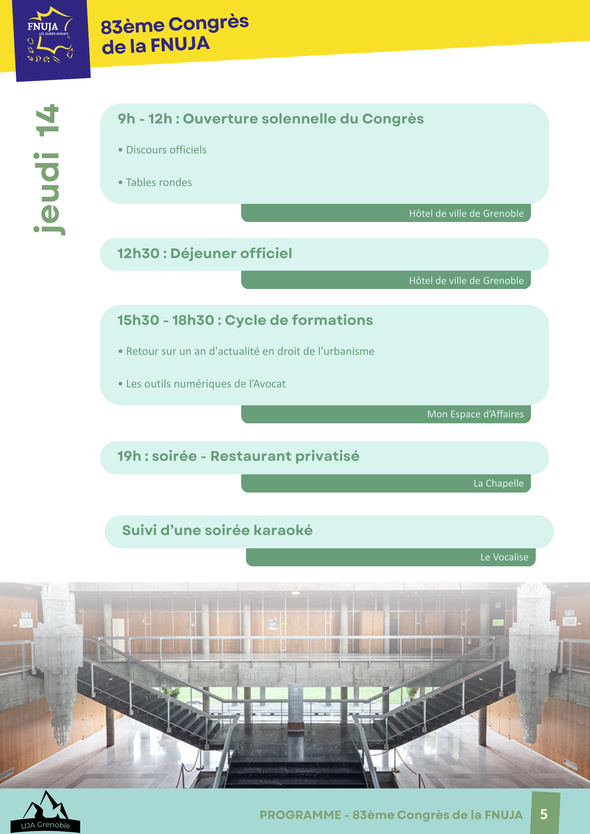 83ème congrès de la FNUJA à Grenoble : « Les jeunes avocats prennent de la hauteur » 83ème congrès de la FNUJA à Grenoble : « Les jeunes avocats prennent de la hauteur »