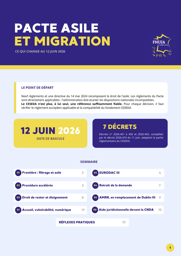 Pacte asile et migration : ce qui change au 12 juin 2026