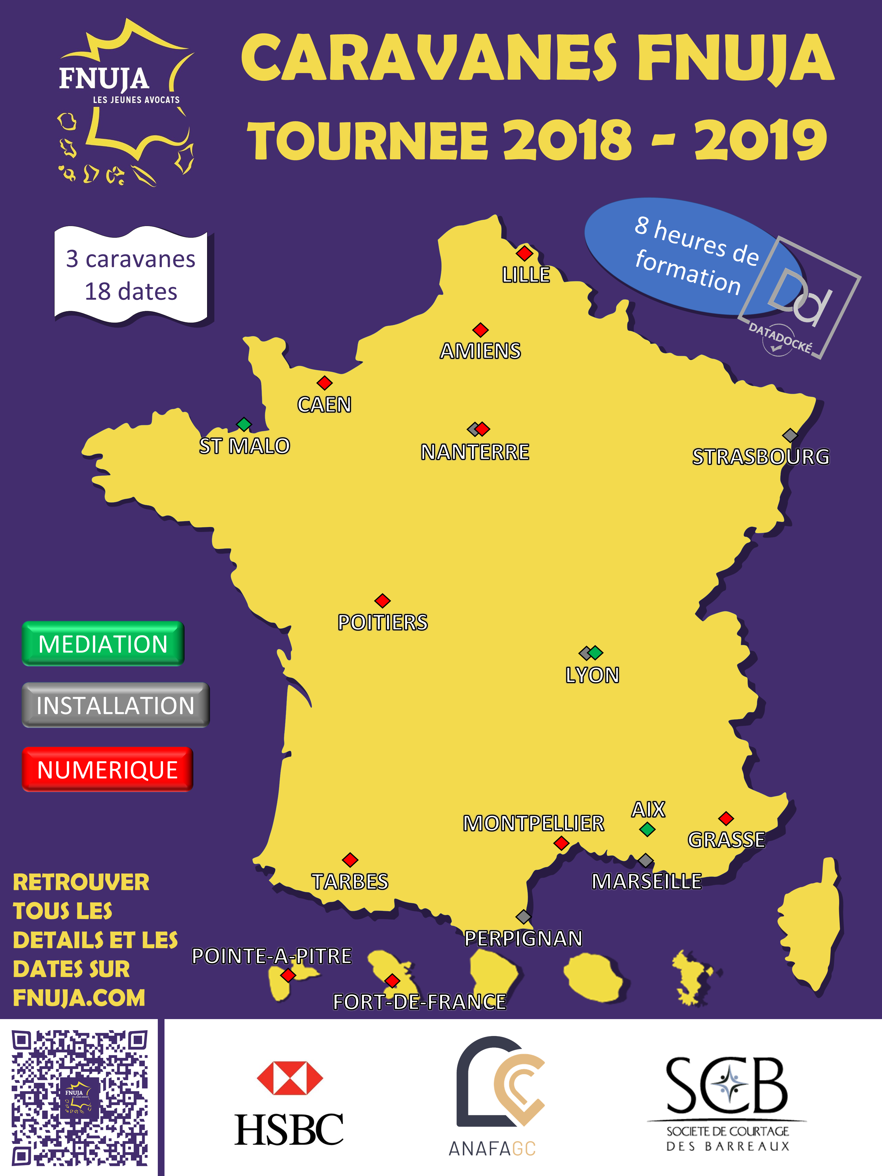 Les caravanes de la FNUJA - Tournée 2018-2019