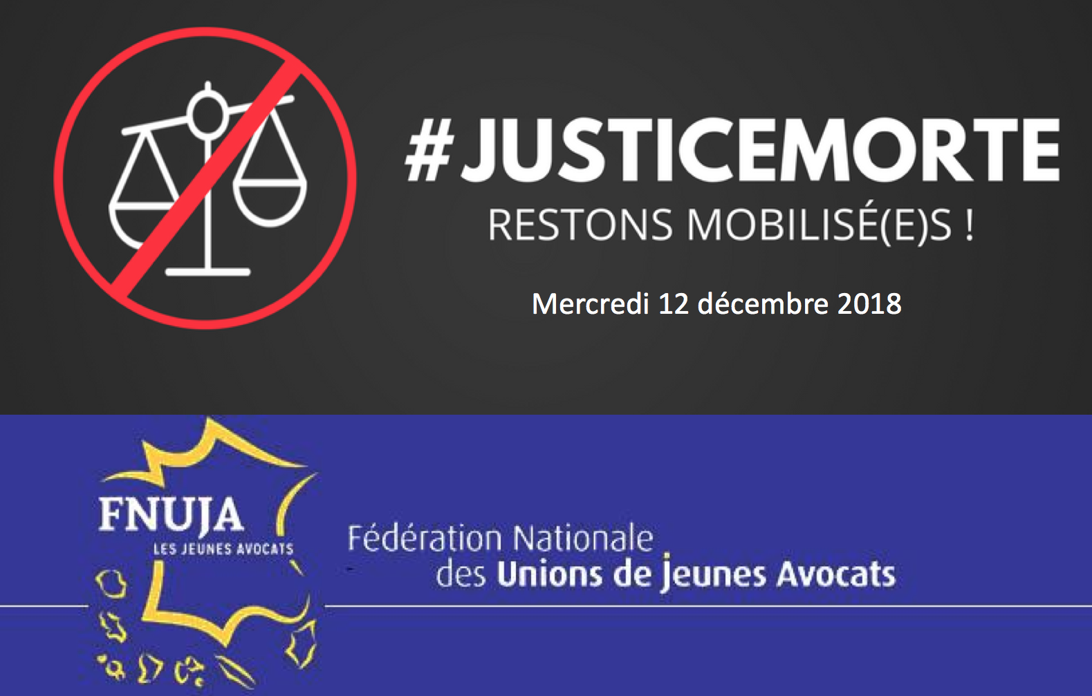 Mobilisation contre le PLJ Justice - Nouvelle journée "Justice morte" le 19 décembre !