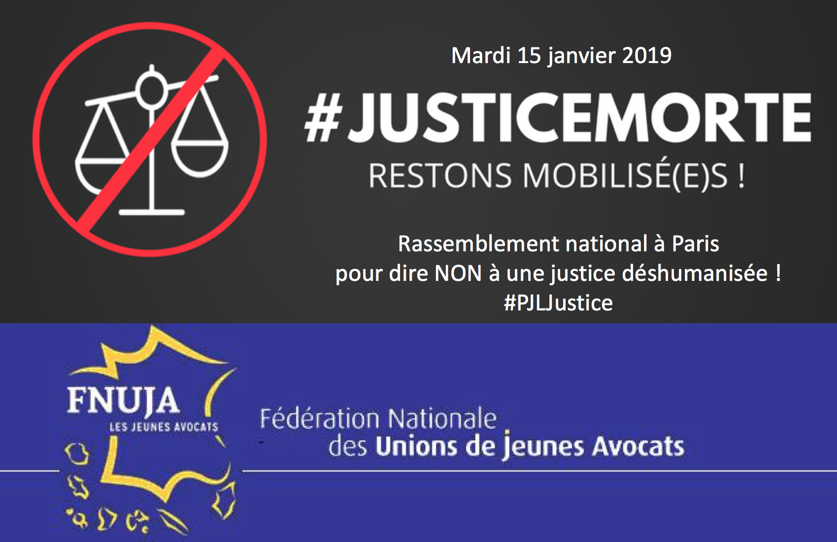 Mobilisation contre le PLJ Justice - Manifestation à Paris le 15 janvier 2019 !