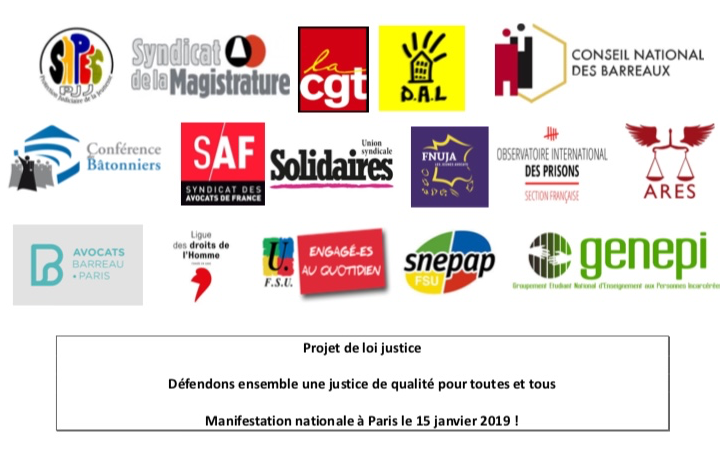 PLJ Justice - Manifestation à Paris le 15 janvier 2019 !