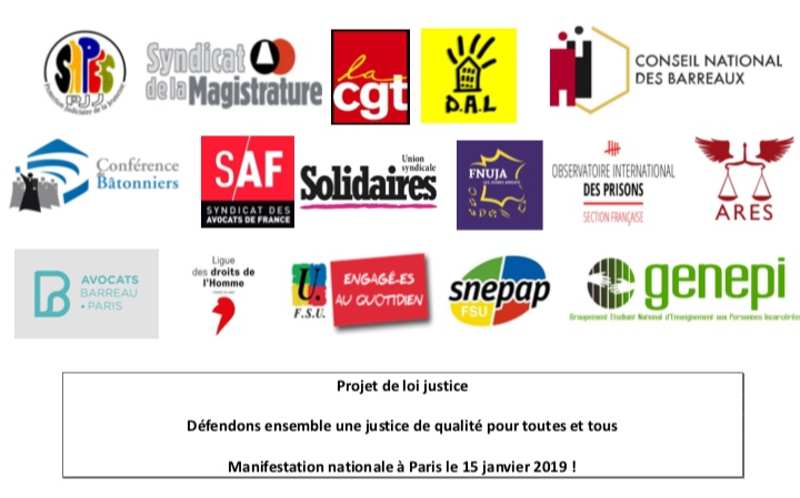 PLJ Justice - Manifestation à Paris le 15 janvier 2019 ! PLJ Justice - Manifestation à Paris le 15 janvier 2019 !