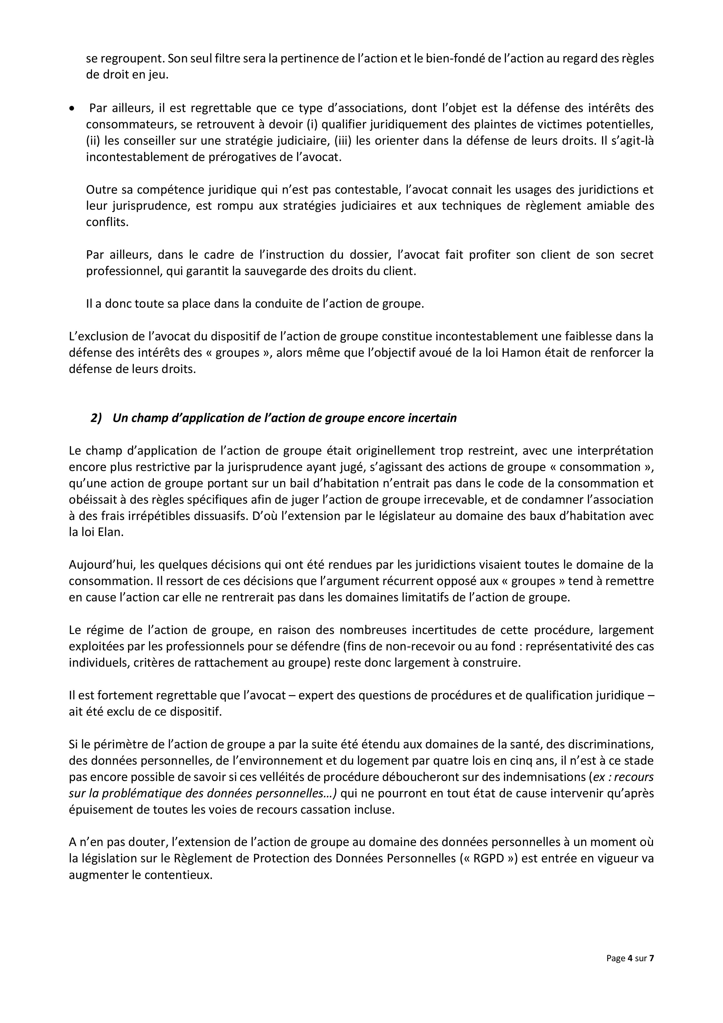 Audition à l'Assemblée Nationale de la FNUJA "action groupe"